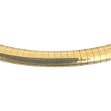 14k Yellow Gold 27.4g Solid Heavy 6mm Omega Link Necklace Italy 17"