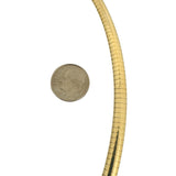 14k Yellow Gold 27.4g Solid Heavy 6mm Omega Link Necklace Italy 17"