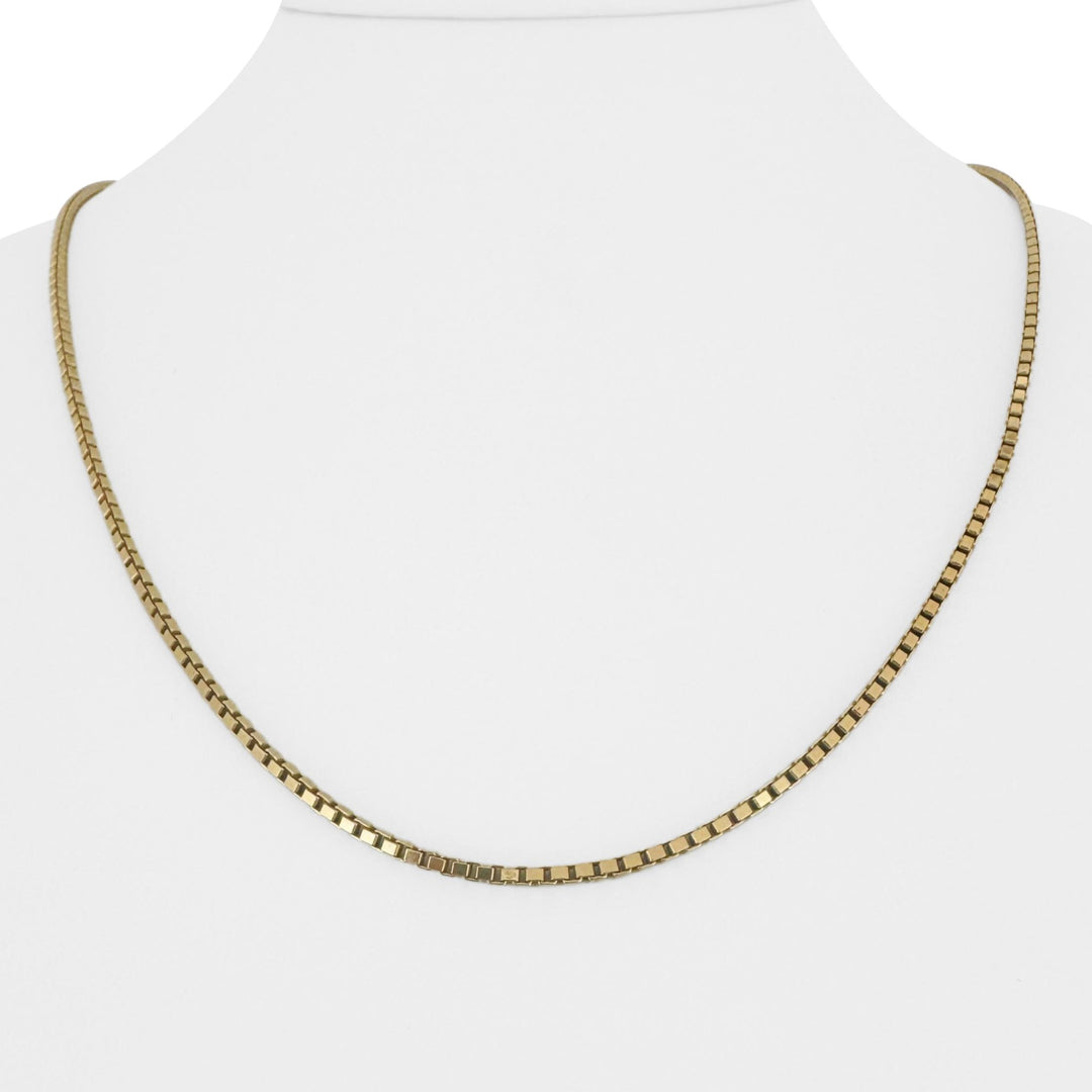 14k Yellow Gold 12.4g Solid 2.2mm Box Link Chain Necklace Italy 20"