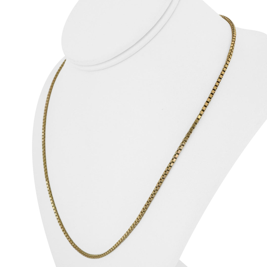 14k Yellow Gold 12.4g Solid 2.2mm Box Link Chain Necklace Italy 20"