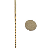 14k Yellow Gold 12.4g Solid 2.2mm Box Link Chain Necklace Italy 20"