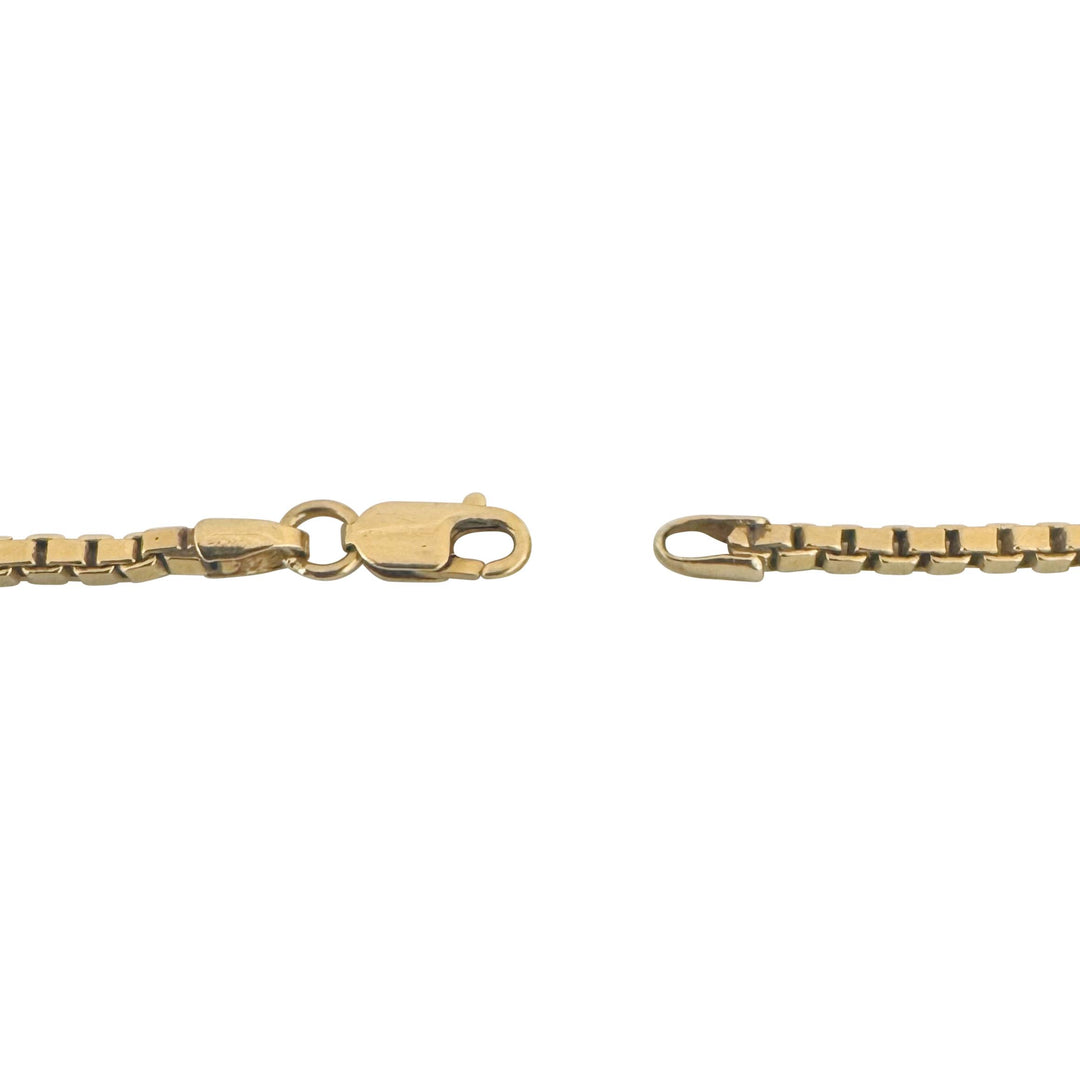 14k Yellow Gold 12.4g Solid 2.2mm Box Link Chain Necklace Italy 20"