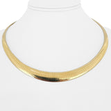 14k Yellow Gold 38g Solid Graduated Omega Link Necklace Italy 18"