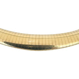 14k Yellow Gold 38g Solid Graduated Omega Link Necklace Italy 18"
