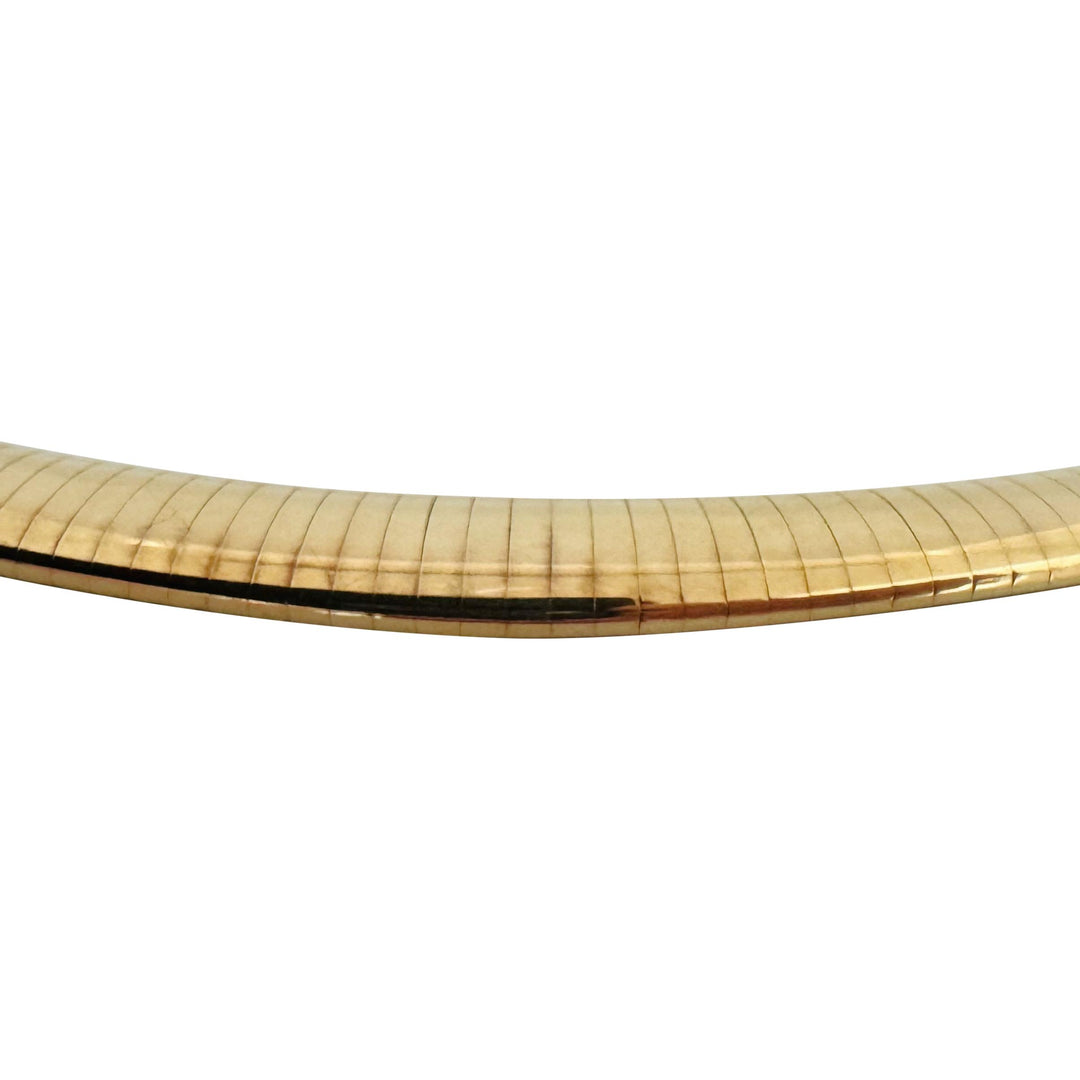 14k Yellow Gold 38g Solid Graduated Omega Link Necklace Italy 18"