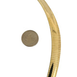 14k Yellow Gold 38g Solid Graduated Omega Link Necklace Italy 18"