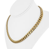 14k Yellow Gold 41g Semi Solid 8mm Cuban Link Chain Necklace Italy 18"