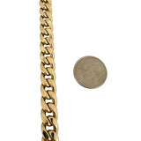 14k Yellow Gold 41g Semi Solid 8mm Cuban Link Chain Necklace Italy 18"