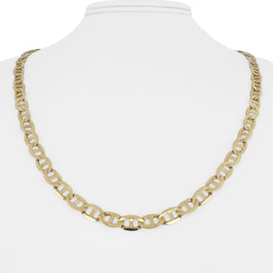 14k Yellow Gold 23.4g Solid 6mm Mariner Link Chain Necklace 23"