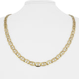 14k Yellow Gold 23.4g Solid 6mm Mariner Link Chain Necklace 23"