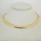 14k Yellow Gold 32.8g Solid Heavy 6mm Omega Link Necklace 16"