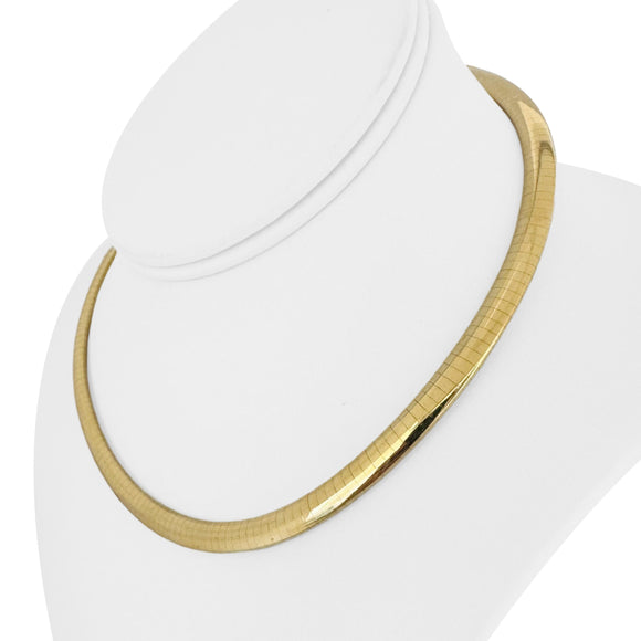 14k Yellow Gold 32.8g Solid Heavy 6mm Omega Link Necklace 16