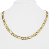 14k Yellow Gold 24.6g Solid 6mm Figaro Link Chain Necklace Italy 20"