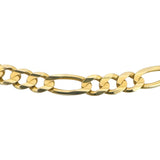 14k Yellow Gold 24.6g Solid 6mm Figaro Link Chain Necklace Italy 20"