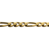 14k Yellow Gold 24.6g Solid 6mm Figaro Link Chain Necklace Italy 20"