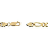 14k Yellow Gold 24.6g Solid 6mm Figaro Link Chain Necklace Italy 20"