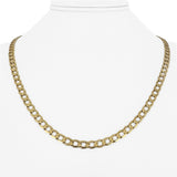 10k Yellow Gold 11.6g Semi Solid 5mm Curb Link Chain Necklace Turkey 20"
