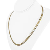 10k Yellow Gold 11.6g Semi Solid 5mm Curb Link Chain Necklace Turkey 20"