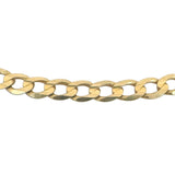 10k Yellow Gold 11.6g Semi Solid 5mm Curb Link Chain Necklace Turkey 20"