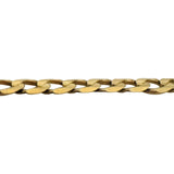 10k Yellow Gold 11.6g Semi Solid 5mm Curb Link Chain Necklace Turkey 20"