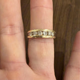14k Yellow Gold and 1cttw Diamond Men's Band Ring Size 9.25