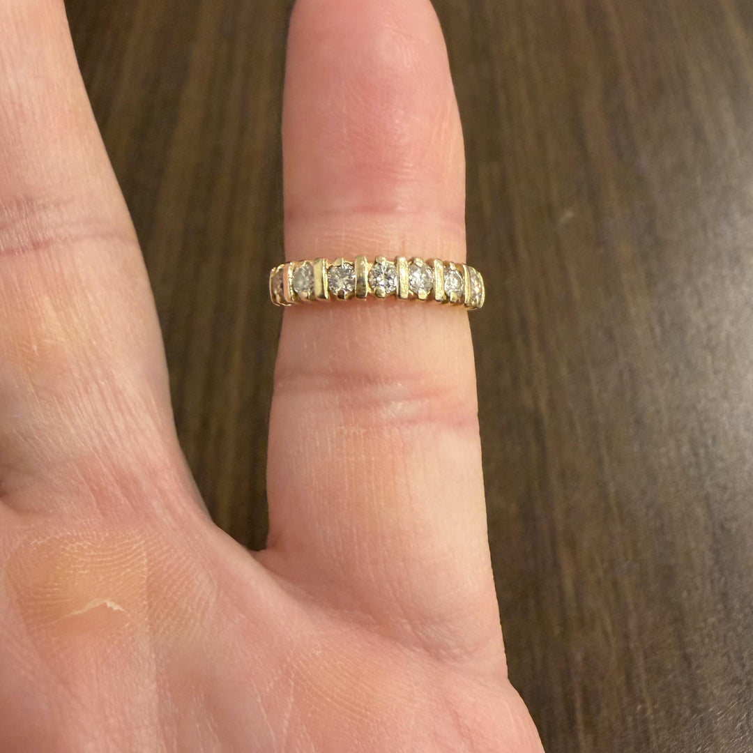 14k Yellow Gold and 0.70cttw Diamond Vintage Band Ring Size 5.25