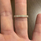 14k Rose Gold and 0.50cttw Diamond Half Eternity Two Row Band Ring Size 9.5