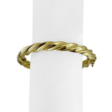18k Yellow Gold 10.8g Vintage Milor Spiral Twisted Bangle Bracelet Italy 7"