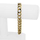 18k Yellow Gold 39g Solid Heavy Vintage Men's 10mm Curb Link Bracelet 9"