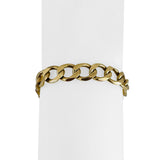 18k Yellow Gold 39g Solid Heavy Vintage Men's 10mm Curb Link Bracelet 9"