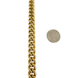 18k Yellow Gold 46.4g Heavy Thick Semi Solid Curb Link Chain Necklace Italy 18"