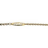 18k Yellow Gold 10g Vintage Long Curb Link Station Necklace Italy 31"