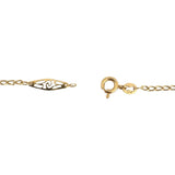 18k Yellow Gold 10g Vintage Long Curb Link Station Necklace Italy 31"