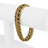 18k Yellow Gold 25g Ladies Vintage 13.5mm Fancy Link Bracelet Italy 8"