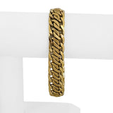 18k Yellow Gold 25g Ladies Vintage 13.5mm Fancy Link Bracelet Italy 8"
