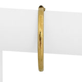 18k Yellow Gold 10.3g Vintage Ladies Floral Bangle Bracelet Italy 7.75"