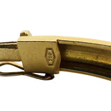 18k Yellow Gold 10.3g Vintage Ladies Floral Bangle Bracelet Italy 7.75"