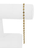 18k Yellow Gold 3.6g Puffy Mariner Link Anklet 11"