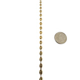 18k Yellow Gold 3.6g Puffy Mariner Link Anklet 11"