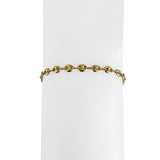 18k Yellow Gold 3.6g Puffy Mariner Link Anklet 11"