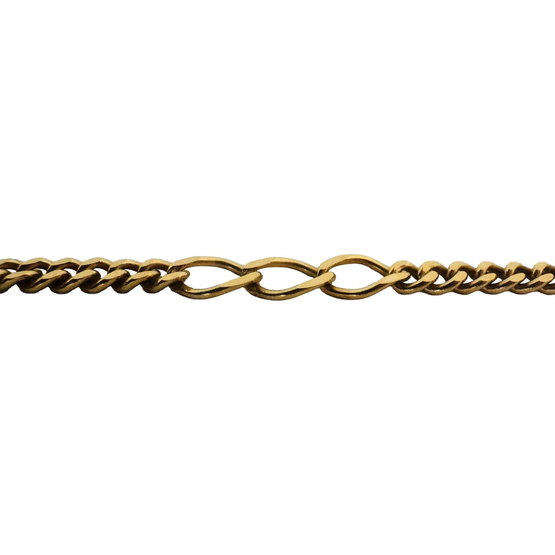 18k Yellow Gold 21.8g Vintage Solid 5mm Curb Link Station Necklace Italy 20"