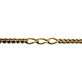 18k Yellow Gold 21.8g Vintage Solid 5mm Curb Link Station Necklace Italy 20"