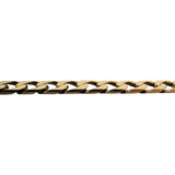 14k Yellow Gold 13.7g Solid Vintage UnoAErre Squared Curb Link Bracelet Italy 8"