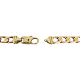 14k Yellow Gold 13.7g Solid Vintage UnoAErre Squared Curb Link Bracelet Italy 8"