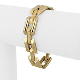 14k Yellow Gold 23.6g Vintage Polished 11.5mm Panther Link Bracelet Italy 6.5"