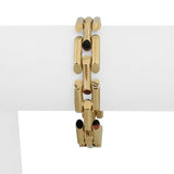 14k Yellow Gold 23.6g Vintage Polished 11.5mm Panther Link Bracelet Italy 6.5"