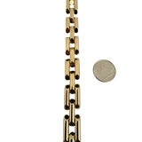 14k Yellow Gold 23.6g Vintage Polished 11.5mm Panther Link Bracelet Italy 6.5"
