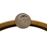 14k Yellow Gold 11.7g Vintage Graduated Concave Floral Bangle Bracelet 7.25"