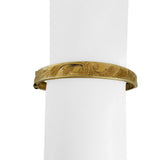 14k Yellow Gold 11.7g Vintage Graduated Concave Floral Bangle Bracelet 7.25"