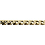 14k Yellow Gold 24.8g Solid Heavy 10mm Curb Link Bracelet Italy 7.5"